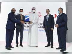 Khalid bin Rashid Al Mu'alla lays foundation stone of new warehouse of Hutchison Ports UAQ