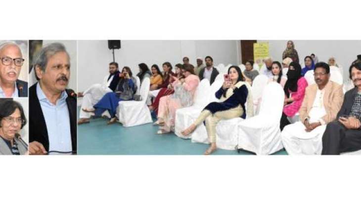 `In the memory of Senior journalist and actor Asad Jaferi, a seminar held at the Arts Council Karachi.