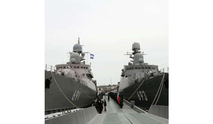 Some 20 Russian Warships of Caspian Flotilla Leave For Naval Exercises