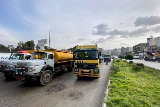 Lebanese Public Transport Drivers Block Key City Roads to Demand Better Living Conditions