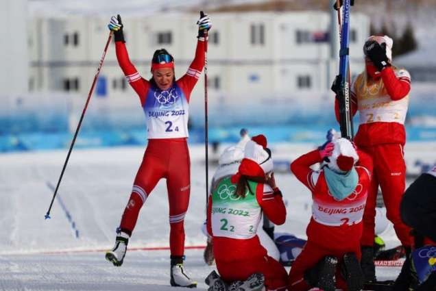 Russian Women's Cross-Country Skiing Team Win Gold in 4x5km Relay