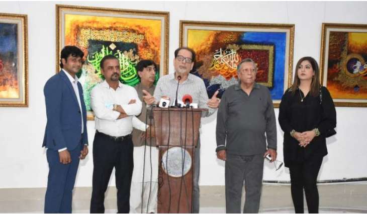 Arts Council of Pakistan Karachi organizes calligraphy exhibition of young calligrapher Waqas Yahya