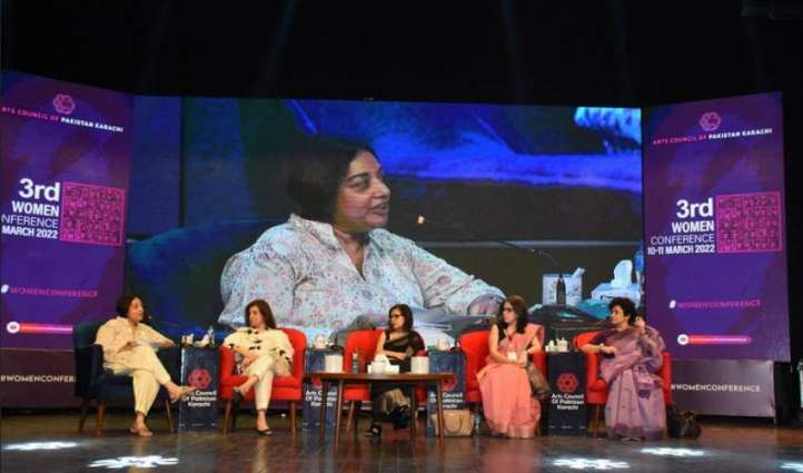 On the last day of the 3rd Women's Conference held at Arts Council of Pakistan Karachi, a session on 