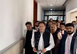Imran Khan reaches parliament ahead of PM election today