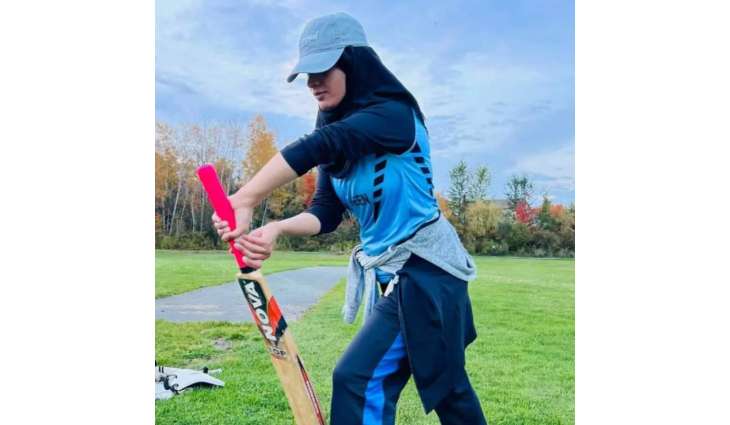 Roya Samim represents Afghanistan in cricket match