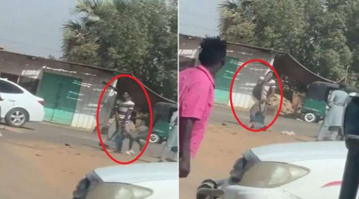 شاھد : القبض علی شخص سرق جوالات بعض المارة فی أحد شوارع سودان