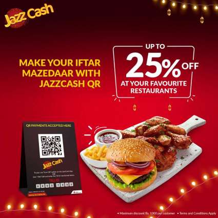 Now save up to 25% at over 500 restaurants in Pakistan by using JazzCash in Ramadan!