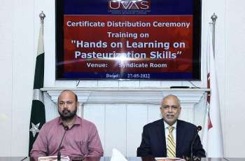 5-day training course for livestock officers on ‘Learning Technologies of Pasteurized & Flavored Milk’ completes at UVAS