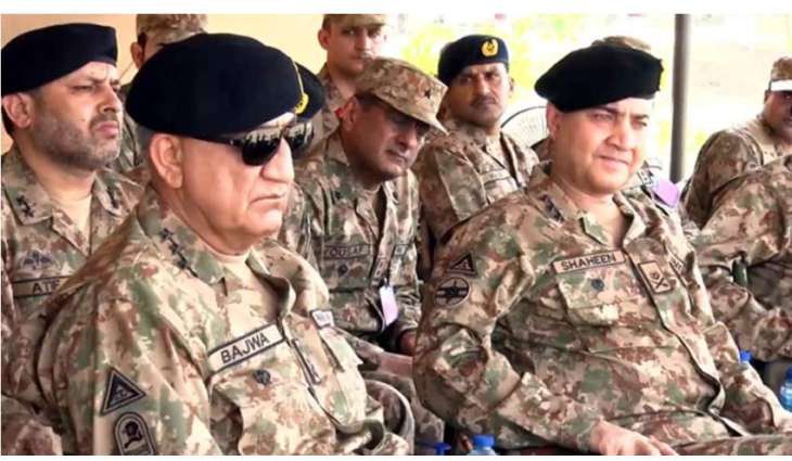 Army Chief attends War Game session at Kharian