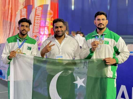 Pakistani athletes win two silver medals at the Mas-Wrestling World Championship in Russia