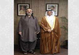 وزیر مکافحة المخدرات یلتقی سفیر دولة قطر لدی باکستان