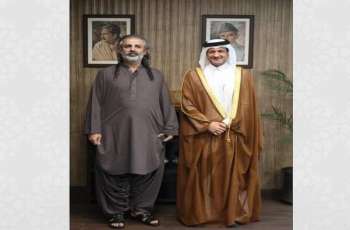وزیر مکافحة المخدرات یلتقی سفیر دولة قطر لدی باکستان