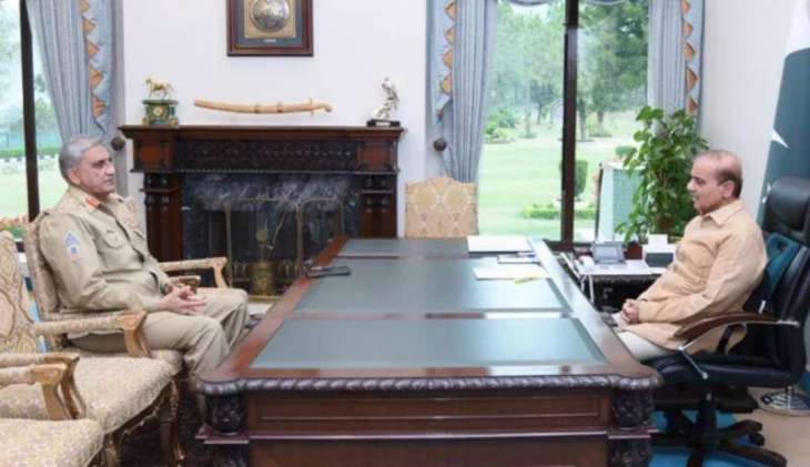 Prime Minister Shehbaz Sharif meets COAS Gen Qamar Bajwa
