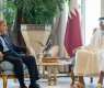 أمیر دولة قطر یستقبل رئیس وزراء باکستان شھباز شریف خلال زیارتہ لبلادہ