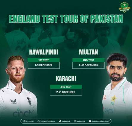 PCB confirms details of England’s Test tour of Pakistan