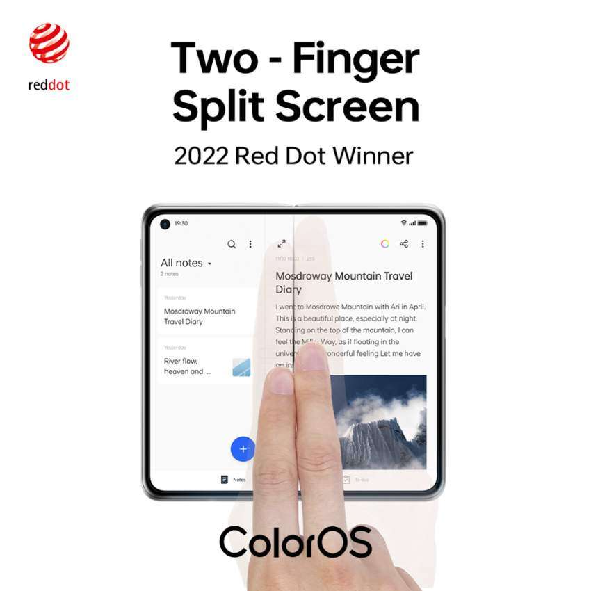 Two-Finger Split Screen – 2022 Red Dot Winner
