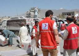 الھلال الأحمر الترکي یواصل جھودہ فی اغاثة المتضررین من الفیضانات فی باکستان