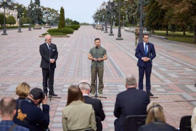 Ukraine's Zelenskyy Says Met Latvian President, Polish Prime Minister in Kiev