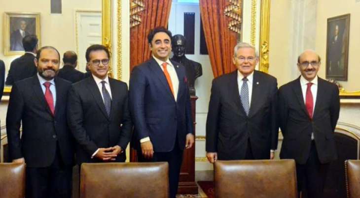 FM Bilawal meets Senator Robert Menendez in Washington DC