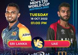 T20 World Cup 2022 Match 06 Sri Lanka Vs. UAE