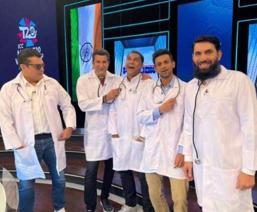 Cricketers in doctors’ uniform go viral on social media