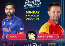 T20 World Cup 2022 Match 42 Zimbabwe Vs. India