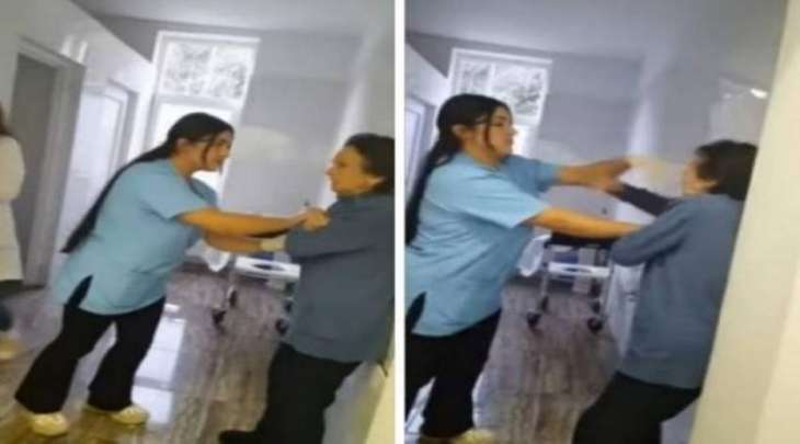 ممرضة تعتدي علی مسنة بالضرب داخل دار رعایة فی فی بیجابکوسوفو