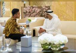 Khaled bin Mohamed bin Zayed receives Mayor of Surakarta (Solo), Indonesia, in Abu Dhabi