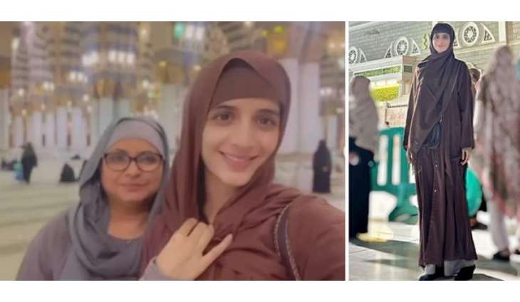Mawra Hocane offers Salam at Masjid-e-Nabvi