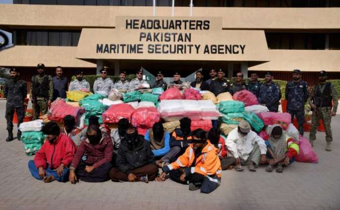 Pakistan Navy, PMSA And Collectorate Of Customs Enforcement Seized 1450 Kg Of Drugs At Sea