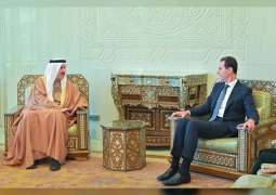 بشار الأسد يستقبل وفد المجلس الوطني الاتحادي برئاسة صقر غباش