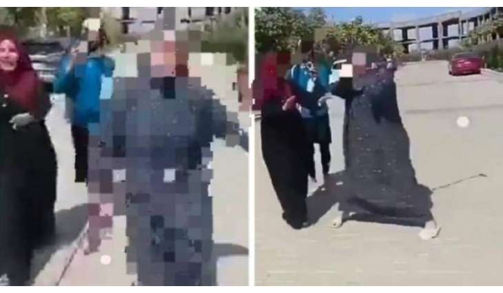 شاھد : امرأة مصریة تعتدي علی شخص قائلة ” أنت جاي تخبط علی باب بیتي “