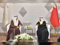 صقر غباش يلتقي رئيس مجلس الشورى البحريني على هامش اجتماعات الاتحاد البرلماني الدولي
