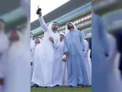 محمد بن راشد يشهد منافسات كأس دبي العالمي بنسخته الـ27 في ميدان 