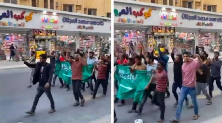 فیدیو : الجالیة الآسیویة فی السعودیة تحتفل بیوم العلم السعودي