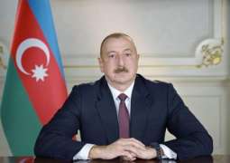 President Aliyev Attends Topsides of BP-Azerbaijan Platform Departure Ceremony