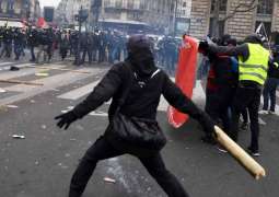 Police Now Using Tear Gas During Protest Against Pension Reform in Paris