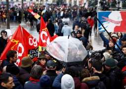 Protesters Gathering in Central Paris After Constitutional Council Approves Pension Reform