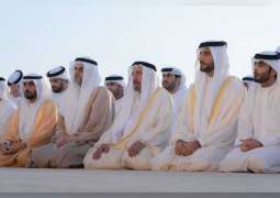 Sharjah Ruler performs Eid Al Fitr prayer at Al Badee Musallah
