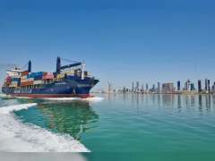 وصول أول سفينة إلى ميناء الشويخ في الكويت ضمن خدمة شحن الحاويات الأسبوعية عبر ميناء خليفة