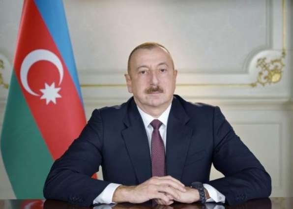 President Aliyev Attends Topsides of BP-Azerbaijan Platform Departure Ceremony