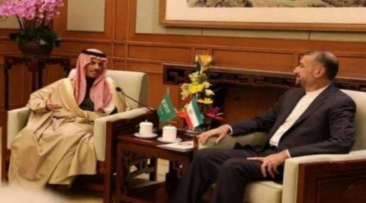 وزیر الخارجیة السعودي الأمیر فیصل بن فرحان یجتمع بنظیرہ الایراني فی الصین