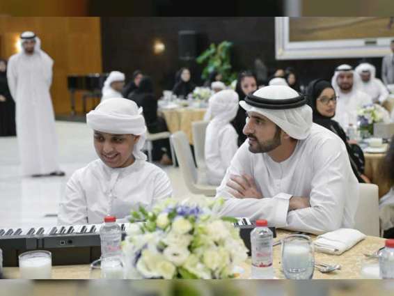 Hamdan bin Mohammed attends Iftar banquet with autistic children
