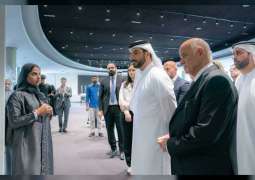 Sultan bin Ahmed reviews UOS students' Aljada mosque designs