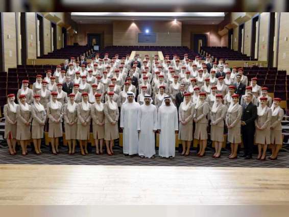 Hamdan bin Mohammed, Maktoum bin Mohammed visit Emirates Group Headquarters
