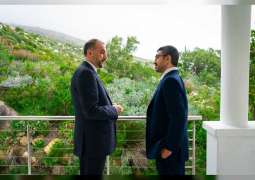 عبدالله بن زايد يلتقي وزير خارجية إيران على هامش اجتماع "أصدقاء بريكس"
