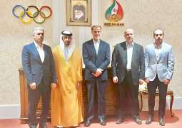 أسامة الشعفار يلتقي رئيس اللجنة الأولمبية الإيرانية و يبحثان برنامج عمل الاتحاد الآسيوي للدراجات