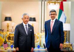 King of Malaysia receives Abdullah bin Zayed