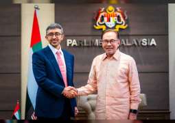 Abdullah bin Zayed, Malaysian PM discuss bilateral relations