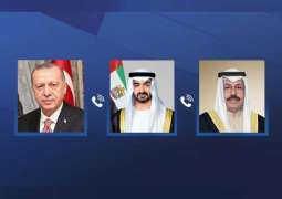 UAE President exchanges Eid Al Adha greetings with Turkish President, Kuwaiti Prime Minister